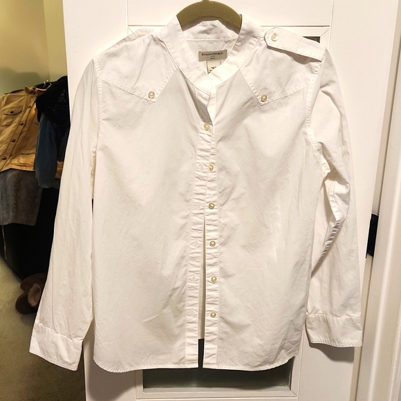 White cotton button down - Picture 1 of 8